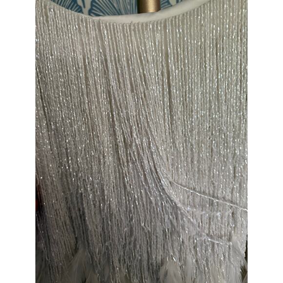 NWT Nadine Merabi Sara White Fully Beaded Skirt Sz. XXL - Picture 15 of 15